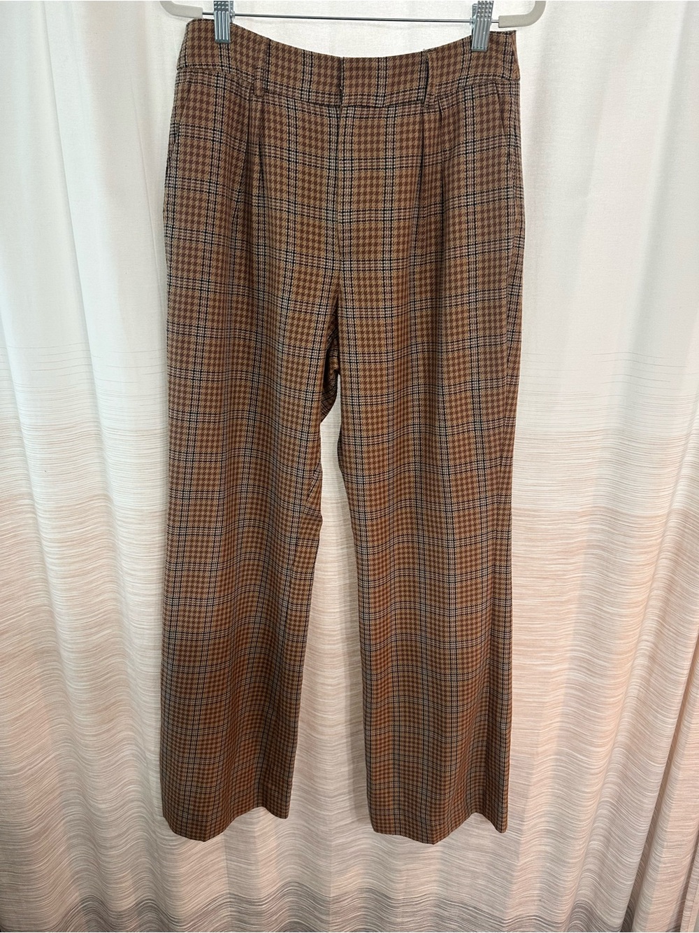 Paige Plaid Lightweight Trousers Size 8